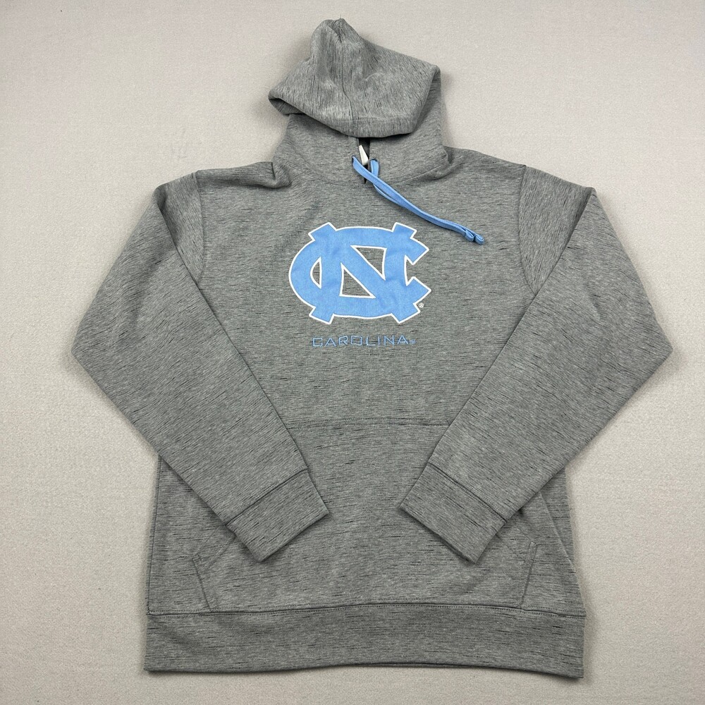 North Carolina Tar Heels Hoodie Men Medium Gray Champion Fleece Pullover M